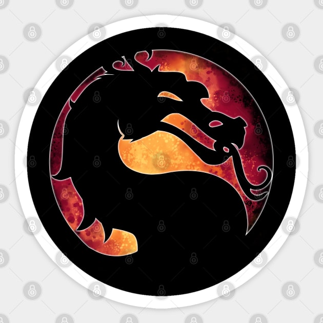 Mortal Kombat : Fire Sticker by RDOWNART